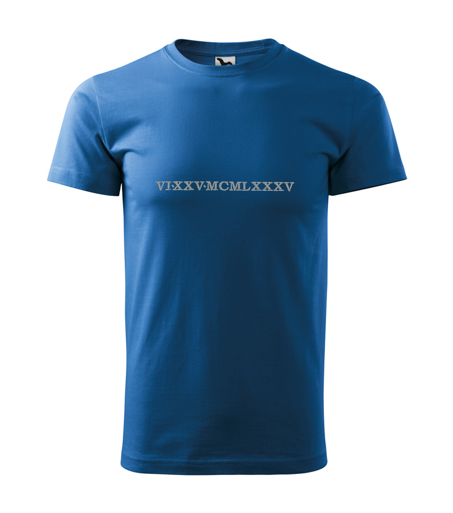 Vyšívané pánske tričko, vyšívaný dizajn RÍMSKY DÁTUM